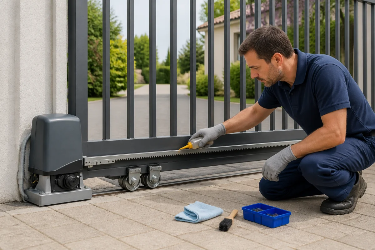 Comment graisser un portail électrique coulissant