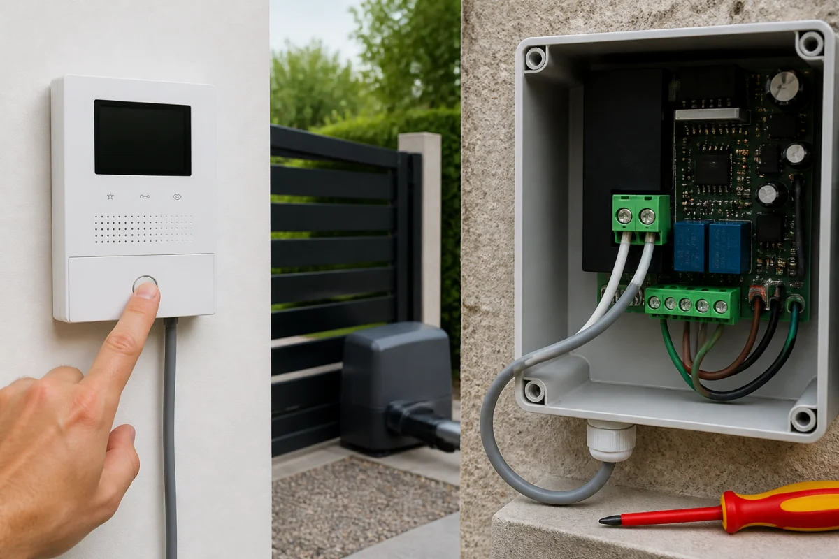 Brancher un visiophone avec un portail électrique