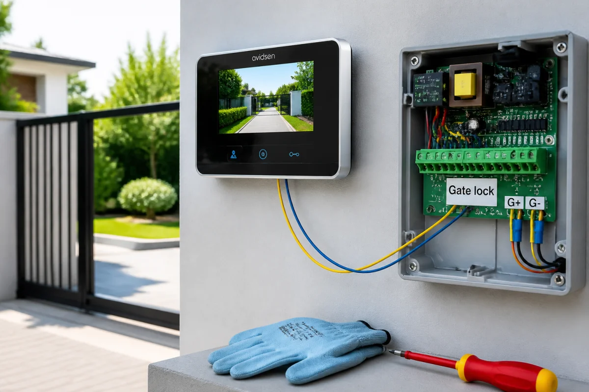 Brancher un visiophone avec un portail électrique