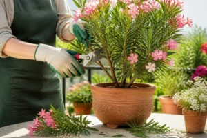 Réussir la taille du laurier rose en pot