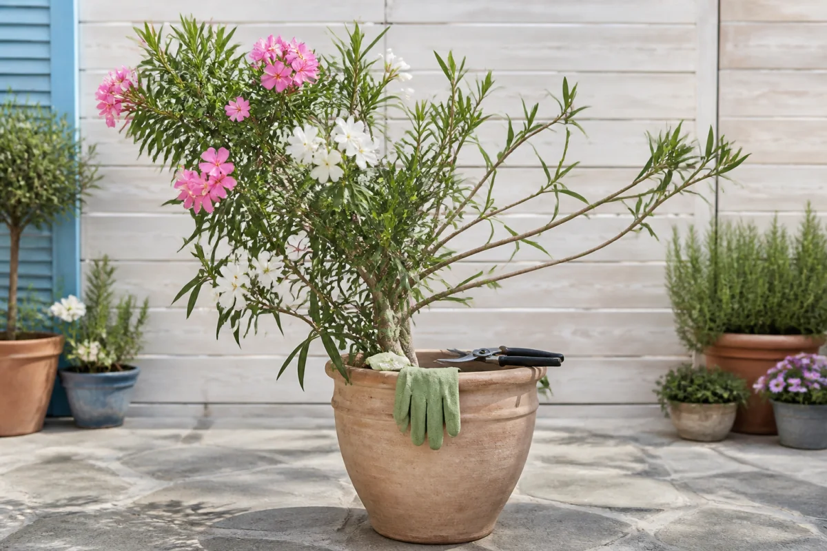 Réussir la taille du laurier rose en pot