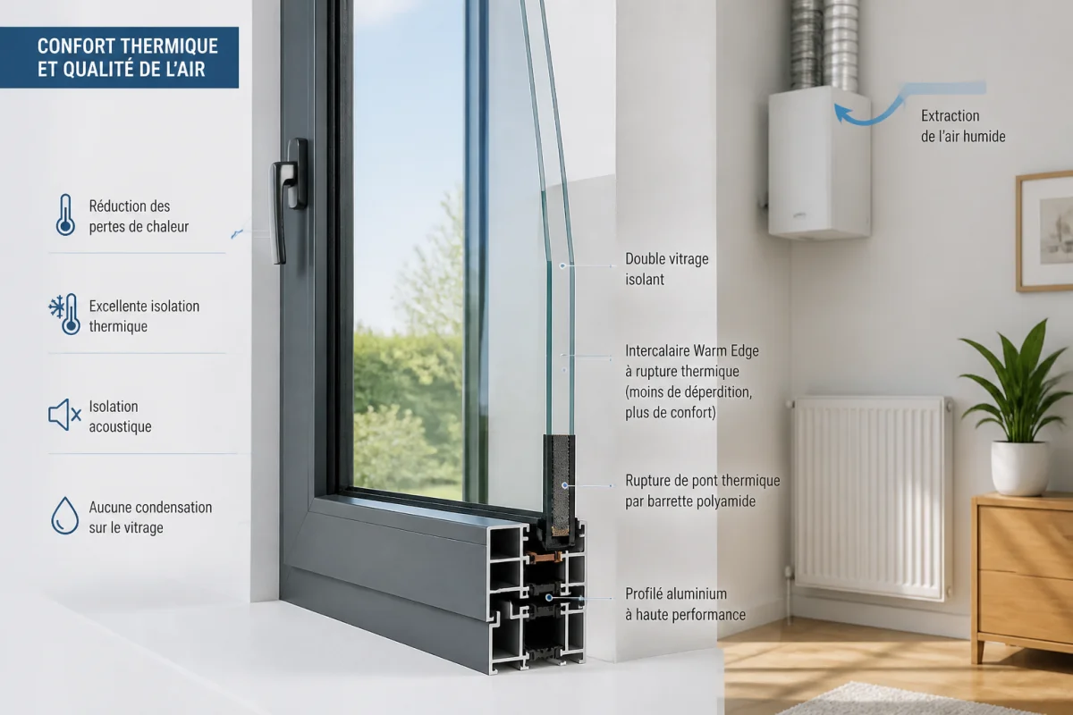 Comment enlever la condensation sur les fenêtres en aluminium durablement